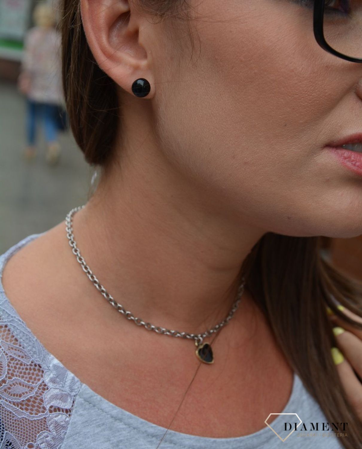 Kolczyki szkło weneckie czarne sztyfty Murano 25.jpg